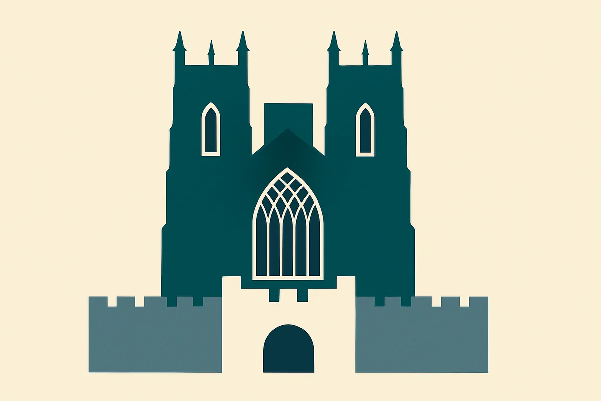 A flat illustration of York Minster.